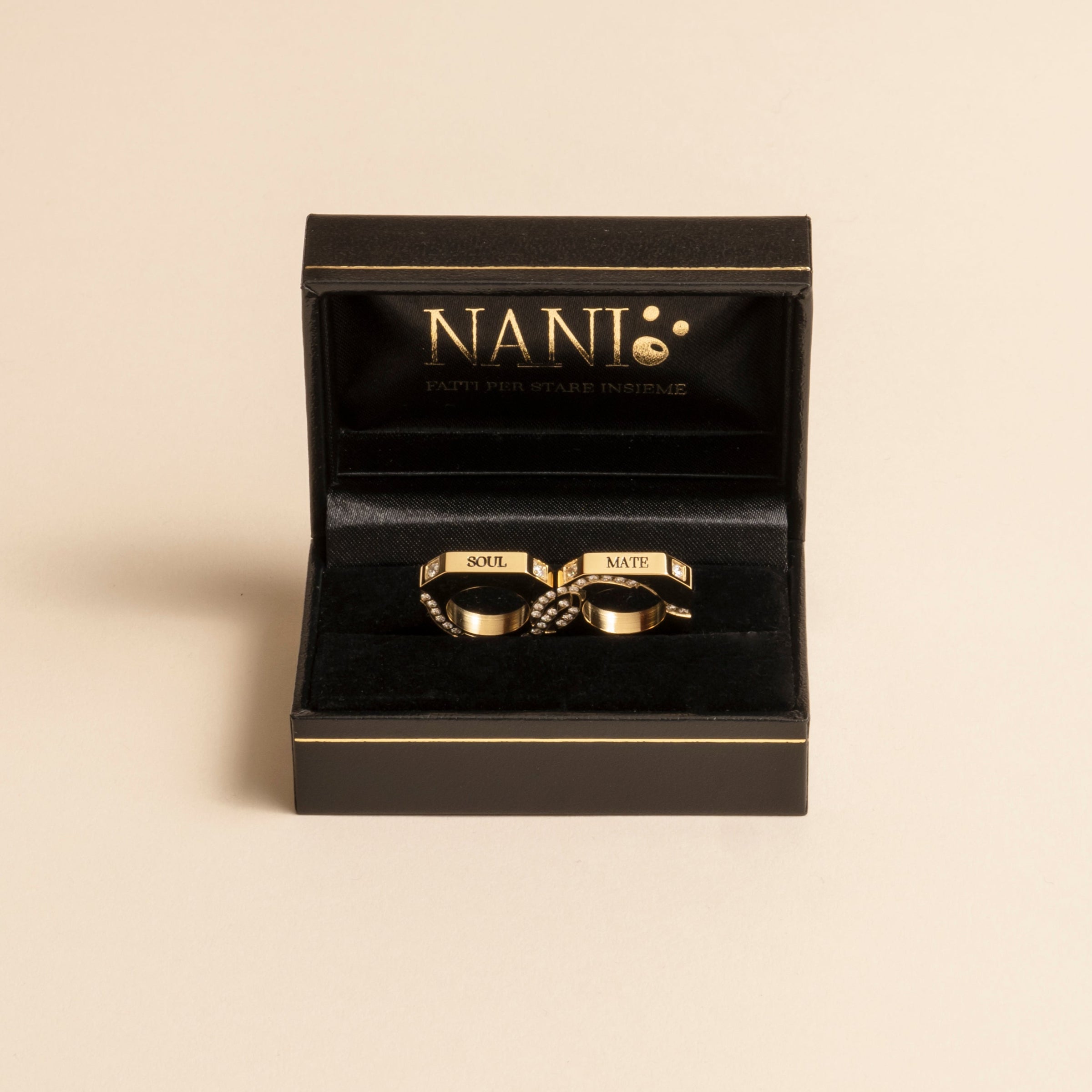 Coppia Ciondoli Gioielli Gemelli - PVD Oro 14kt con zirconi