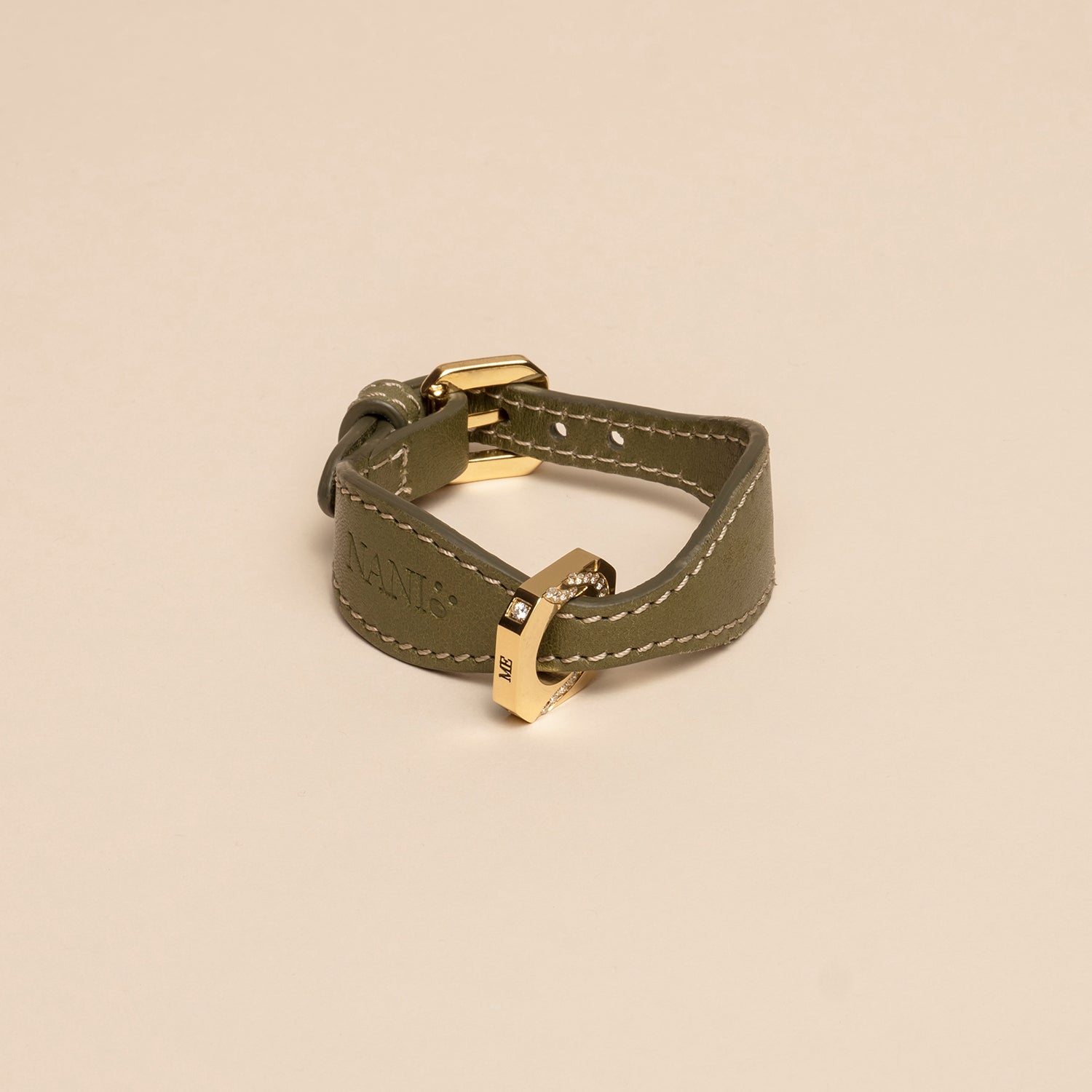 Bracciale in pelle per Gioielli Gemelli - Verde Harmony