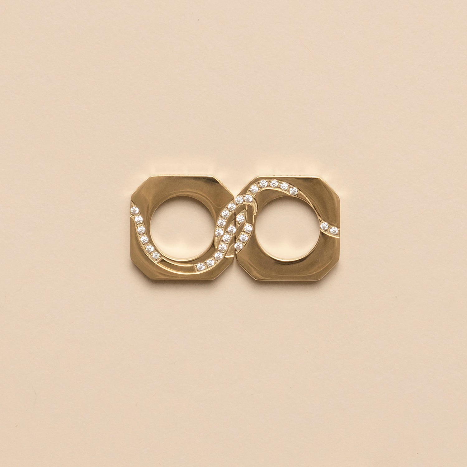 Coppia Ciondoli Gioielli Gemelli - PVD Oro 14kt con zirconi